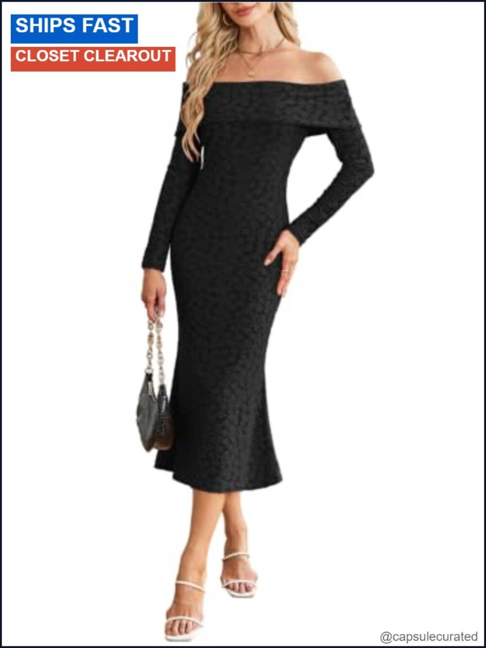 Off Shoulder Bodycon Floral Maxi Dress Long Sleeve Cocktail Wedding Guest